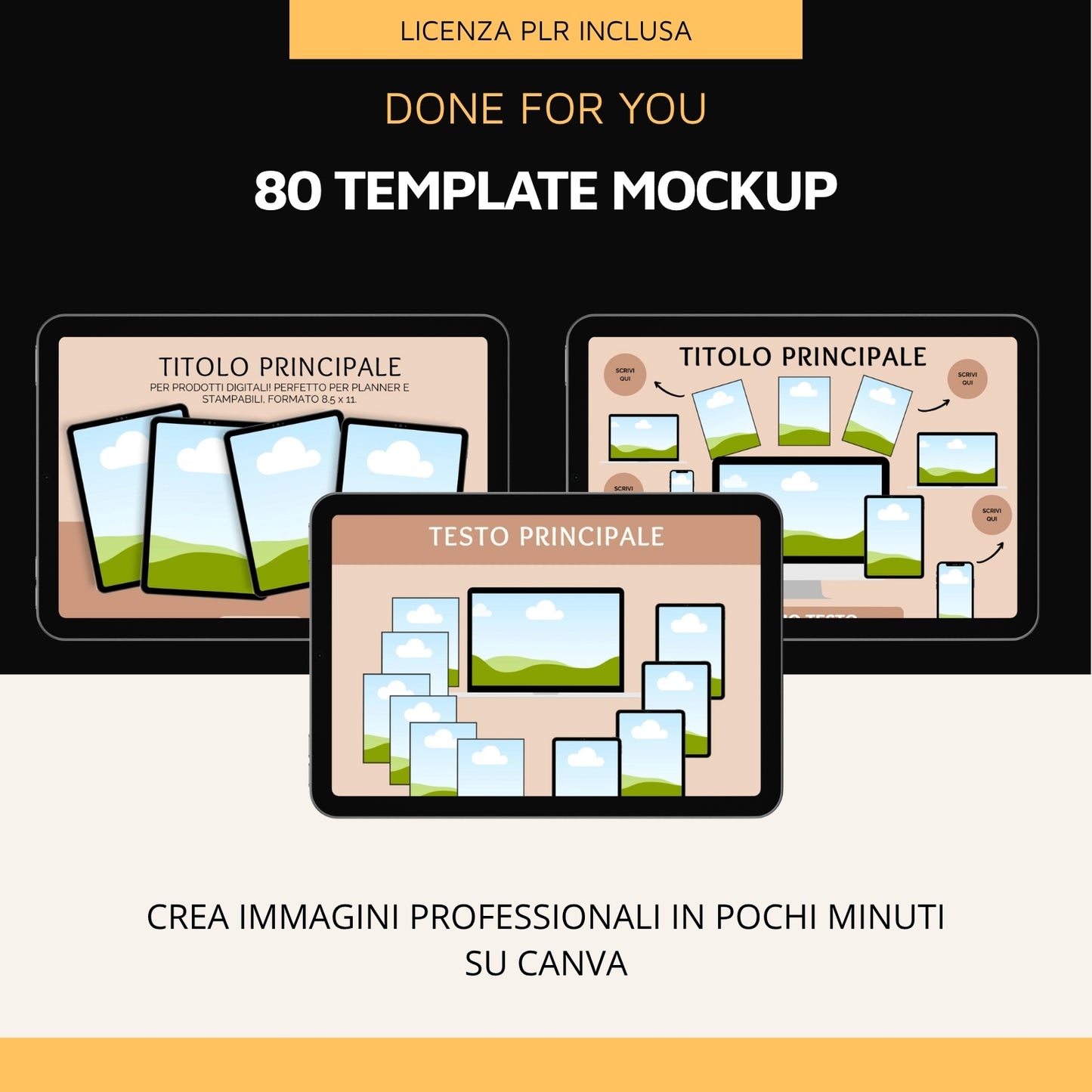 80 Template Mockup per Prodotti Digitali: Crea Immagini Professionali in Pochi Minuti su Canva